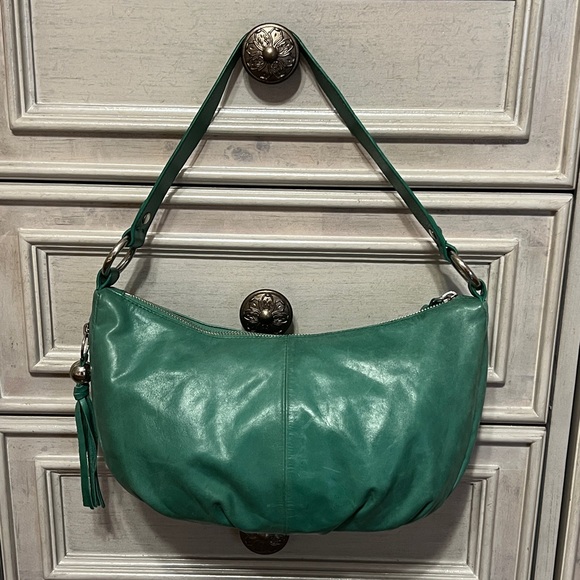 HOBO Jade Green Leather Shoulder Bag. - Picture 2 of 9